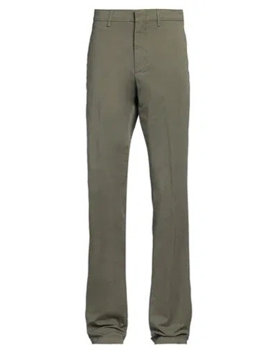 Dunhill Man Pants Military Green Size 30 Cotton, Elastane