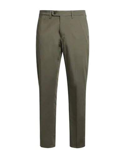 Dunhill Man Pants Military Green Size 32 Cotton, Mulberry Silk, Elastane