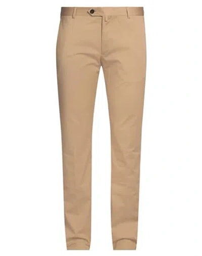 Dunhill Man Pants Sand Size 38 Cotton, Elastane In Neutral