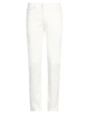 Dunhill Man Pants White Size 40 Cotton, Elastane In White