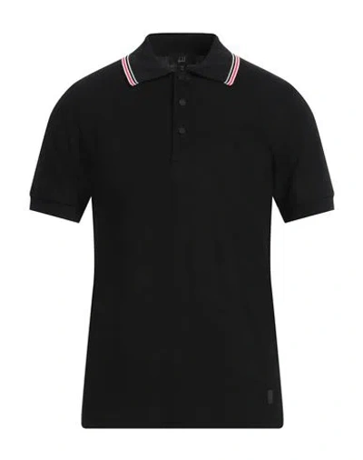 Dunhill Man Polo Shirt Black Size L Cotton, Mulberry Silk