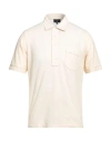 Dunhill Man Polo Shirt Cream Size M Cotton, Linen, Mulberry Silk In White