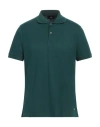 Dunhill Man Polo Shirt Dark Green Size L Cotton, Elastane