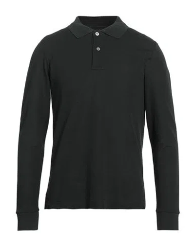 Dunhill Man Polo Shirt Dark Green Size Xl Cotton, Silk
