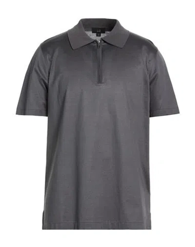 Dunhill Man Polo Shirt Grey Size S Cotton In Gray