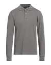 DUNHILL DUNHILL MAN POLO SHIRT GREY SIZE XL COTTON, SILK