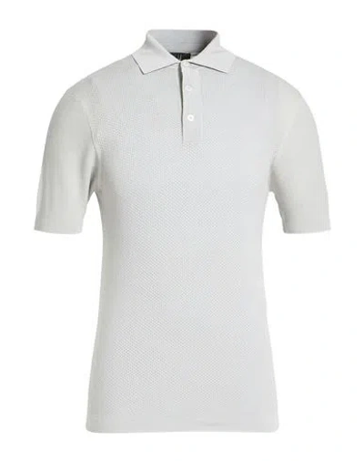 Dunhill Man Polo Shirt Grey Size Xs Cotton, Mulberry Silk In White