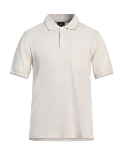 Dunhill Man Polo Shirt Ivory Size L Cotton, Mulberry Silk In White