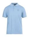 Dunhill Man Polo Shirt Light Blue Size M Cotton