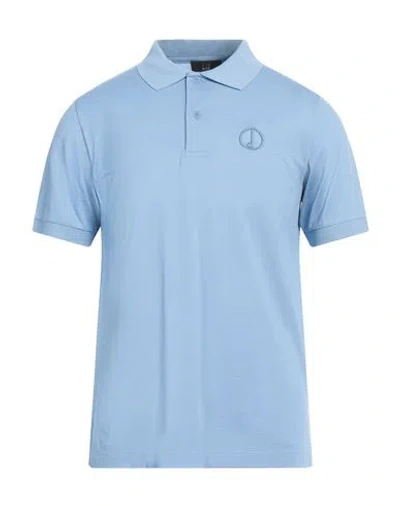 Dunhill Man Polo Shirt Light Blue Size M Cotton
