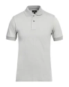 Dunhill Man Polo Shirt Light Grey Size S Cotton, Silk