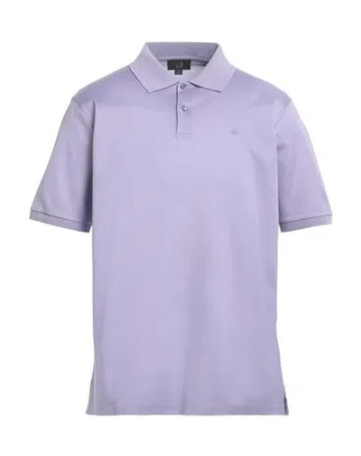 Dunhill Man Polo Shirt Lilac Size Xl Cotton In Purple