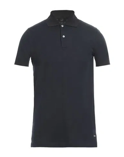 Dunhill Man Polo Shirt Midnight Blue Size S Cotton