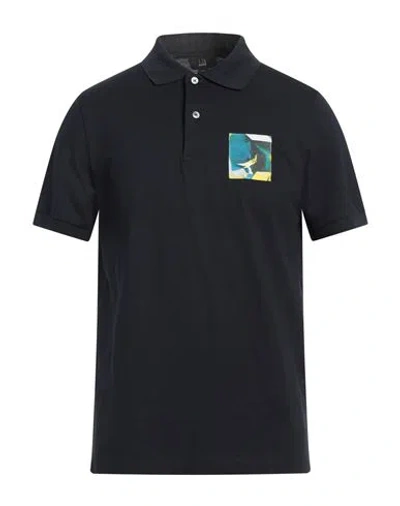 Dunhill Man Polo Shirt Midnight Blue Size Xl Cotton