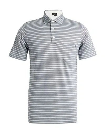 Dunhill Man Polo Shirt Navy Blue Size L Cotton, Mulberry Silk