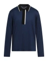 Dunhill Man Polo Shirt Navy Blue Size Xxl Cotton
