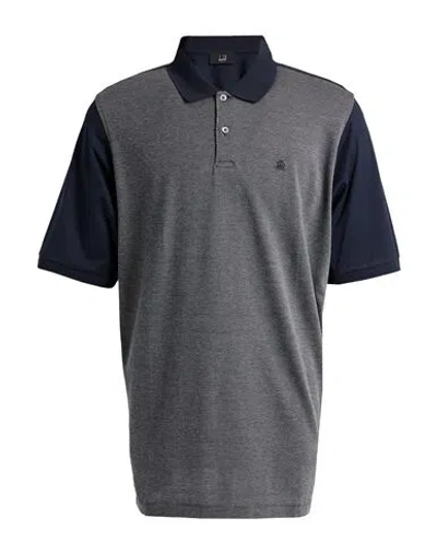 Dunhill Man Polo Shirt Navy Blue Size 3xl Cotton