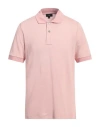 Dunhill Man Polo Shirt Pink Size S Cotton, Silk In Pink