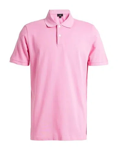 Dunhill Man Polo Shirt Coral Size 3xl Cotton In Pink