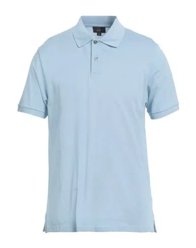 Dunhill Man Polo Shirt Sky Blue Size Xxl Cotton