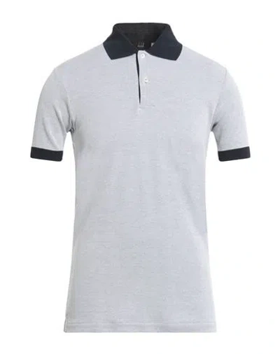 Dunhill Man Polo Shirt White Size S Cotton In Gray