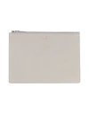 Dunhill Man Pouch Light Grey Size - Soft Leather In Neutral