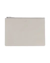 Dunhill Man Pouch Light Grey Size - Soft Leather In Grey