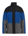 Dunhill Man Puffer Bright Blue Size Xl Mulberry Silk, Viscose In Blue