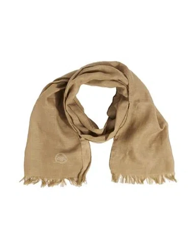 Dunhill Man Scarf Camel Size - Cashmere, Linen, Mulberry Silk In Beige