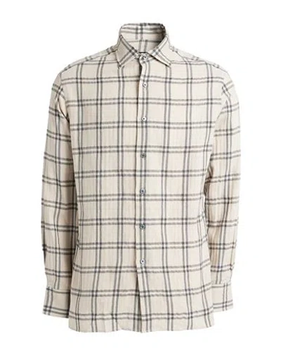 Dunhill Man Shirt Beige Size Xxl Cotton, Polyester, Viscose