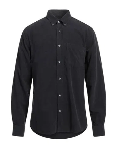 Dunhill Man Shirt Black Size L Cotton, Cashmere