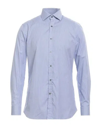 Dunhill Man Shirt Blue Size 17 Cotton