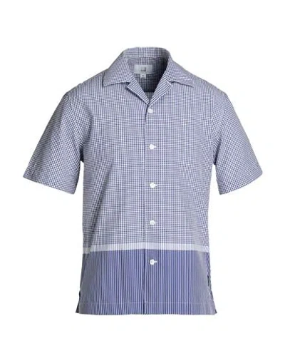 Dunhill Man Shirt Blue Size L Cotton
