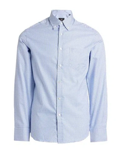 Dunhill Man Shirt Blue Size Xl Cotton