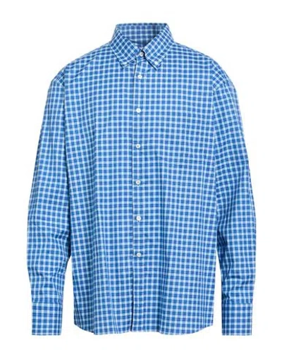 Dunhill Man Shirt Blue Size Xxxl Cotton