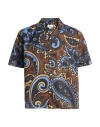 Dunhill Man Shirt Brown Size Xxl Cotton In Brown