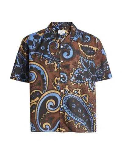 Dunhill Man Shirt Brown Size Xxl Cotton