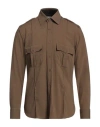 Dunhill Man Shirt Brown Size M Wool, Viscose