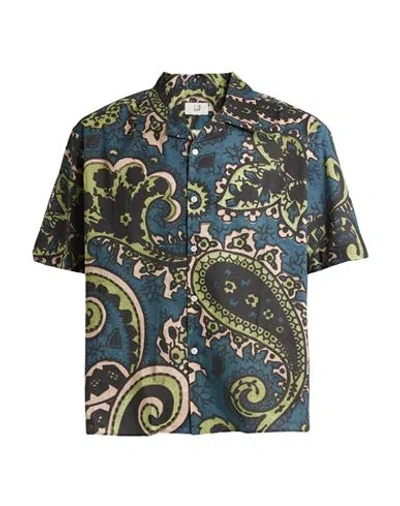 Dunhill Man Shirt Deep Jade Size Xl Cotton In Green