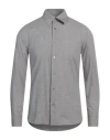 Dunhill Man Shirt Grey Size S Cotton, Cashmere, Wool In Gray