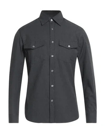 Dunhill Man Shirt Grey Size S Wool, Cotton