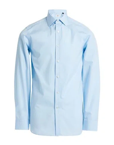 Dunhill Man Shirt Light Blue Size 14 Cotton