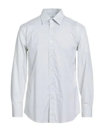 Dunhill Man Shirt Light Grey Size 16 ½ Cotton In White