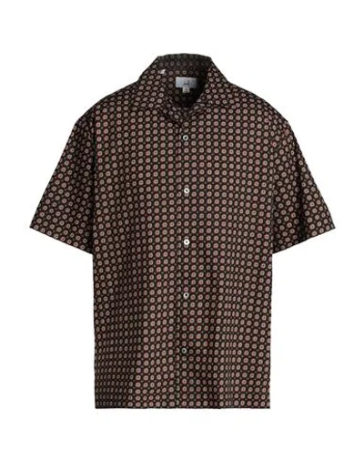 Dunhill Man Shirt Midnight Blue Size Xl Cotton, Mulberry Silk
