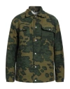 Dunhill Man Shirt Military Green Size Xl Cotton, Linen In Green