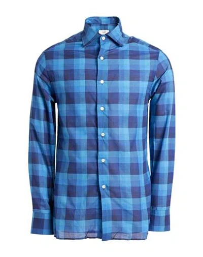 Dunhill Man Shirt Navy Blue Size Xl Cotton