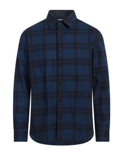 Dunhill Man Shirt Navy Size Xl Cotton