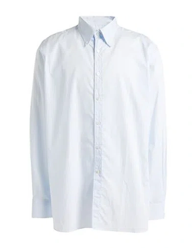 Dunhill Man Shirt Sky Blue Size Xl Cotton In White