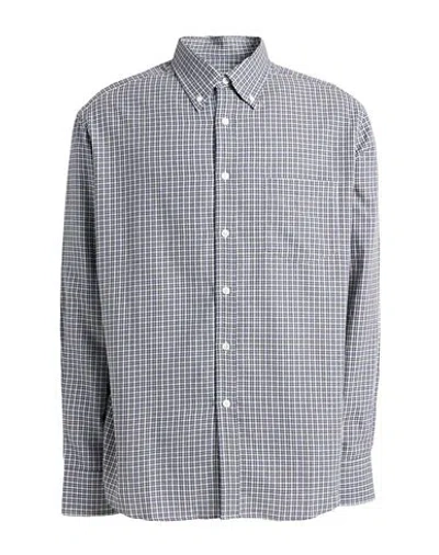 Dunhill Man Shirt Steel Grey Size Xl Cotton