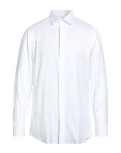 Dunhill Man Shirt White Size 16 Cotton